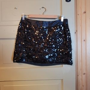 Express Sequin Mini Skirt